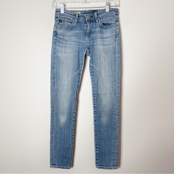 Ag Adriano Goldschmied Denim - AG Adriano Goldschmied Size 25R Faded Blue The Stevie Slim Straight Ankle Jeans